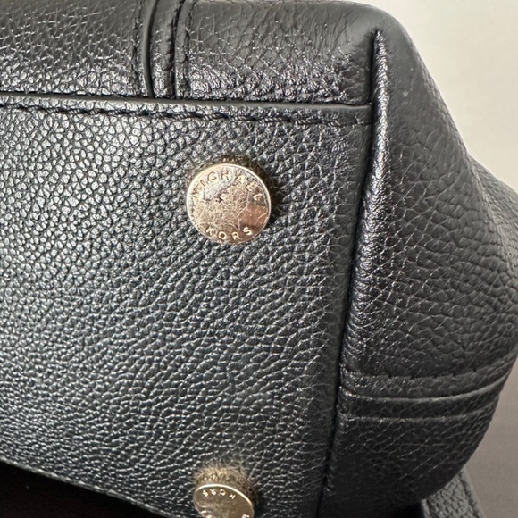 Michael Kors Sierra Large Satchel Tote Pebbled Leather Black - Picture 10 of 10